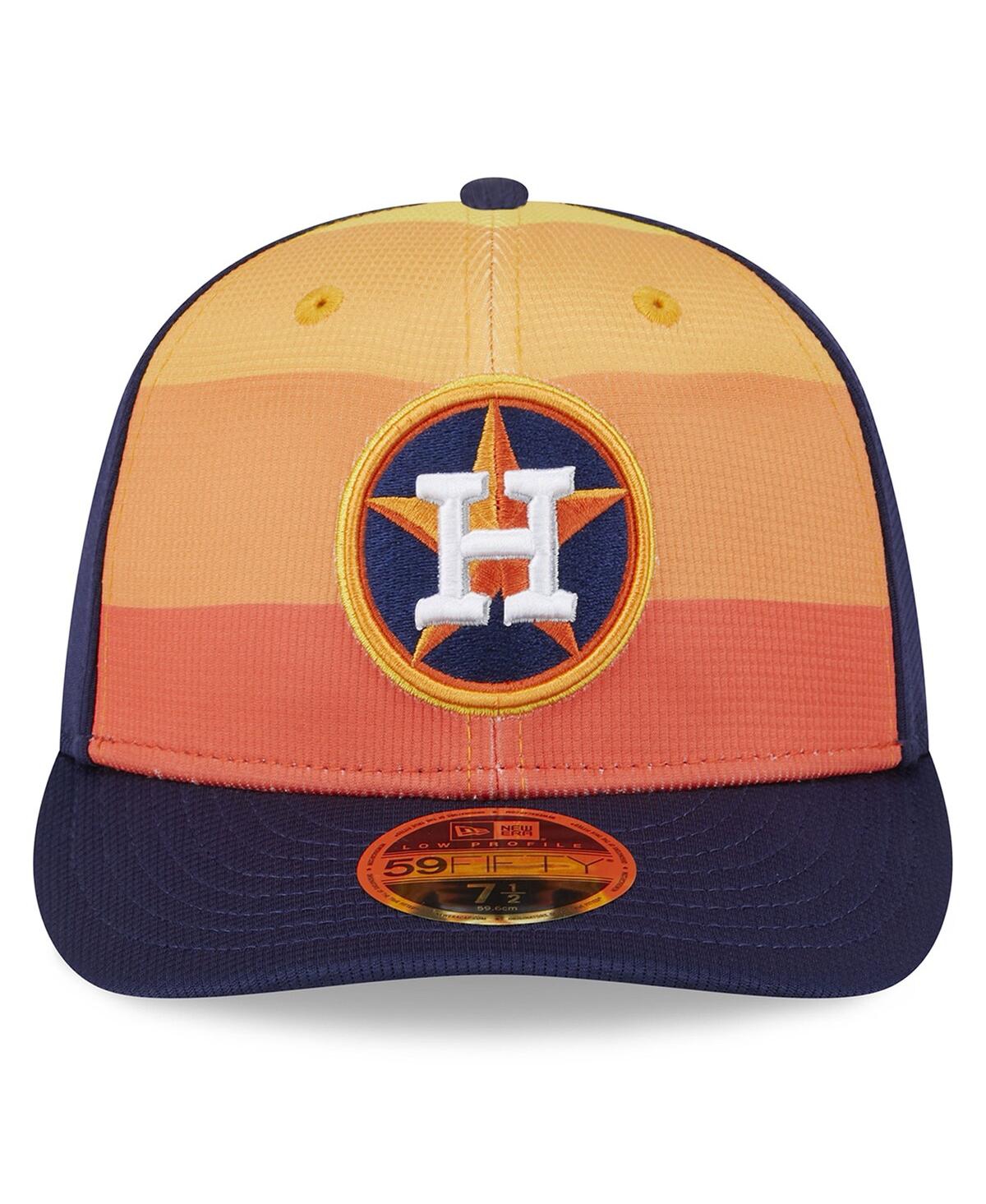 New Era Orange Houston Astros 2024 Batting Practice Low Profile 59fifty Fitted Hat In Orange