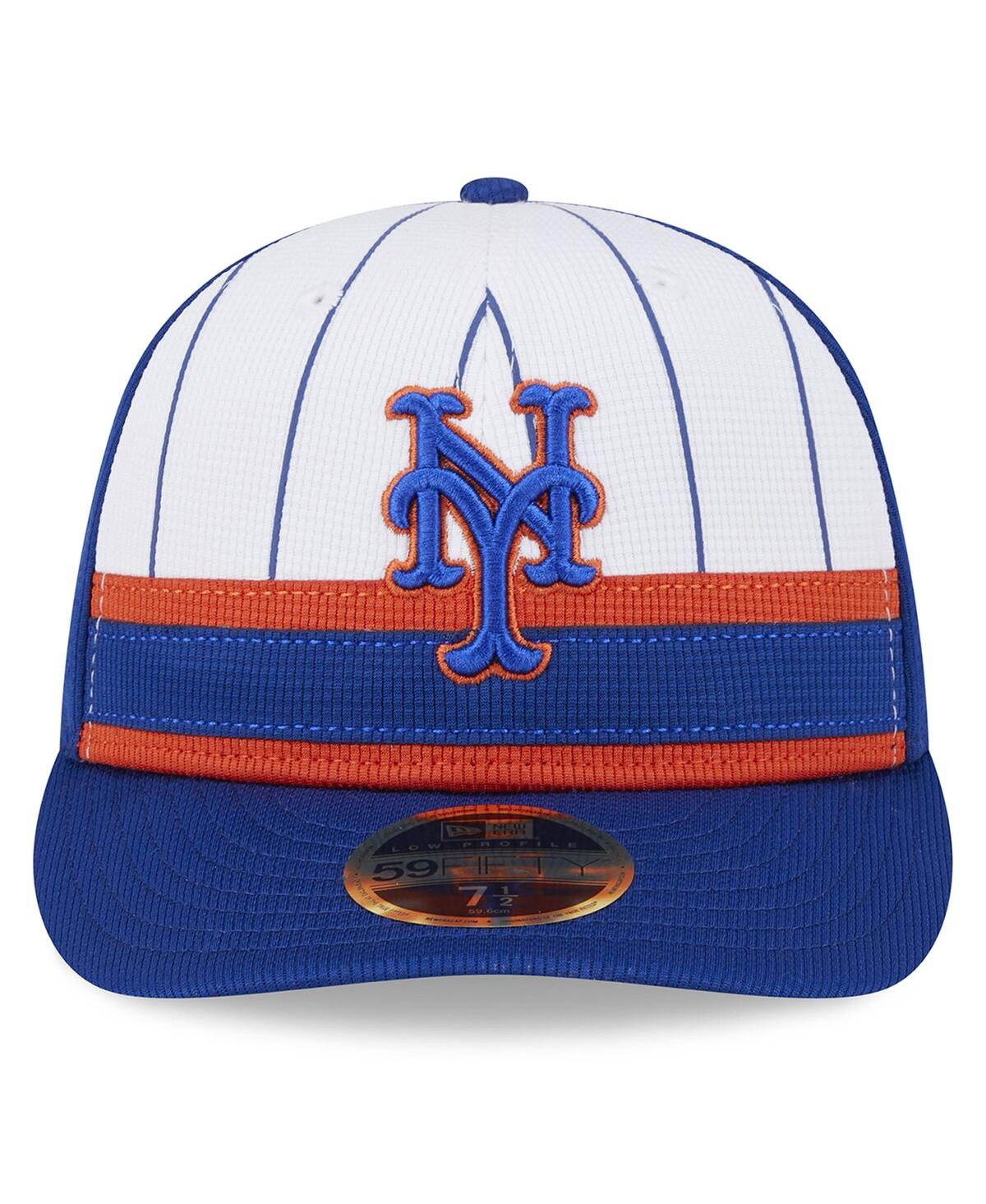 Men's New EraNew York Mets 2024 Batting Practice Low Profile 59FIFTY Fitted Hat - White