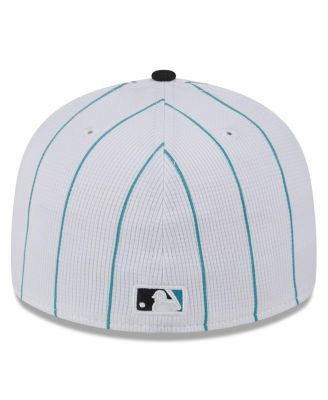 Men's White Miami Marlins 2024 Batting Practice Low Profile 59FIFTY Fitted Hat