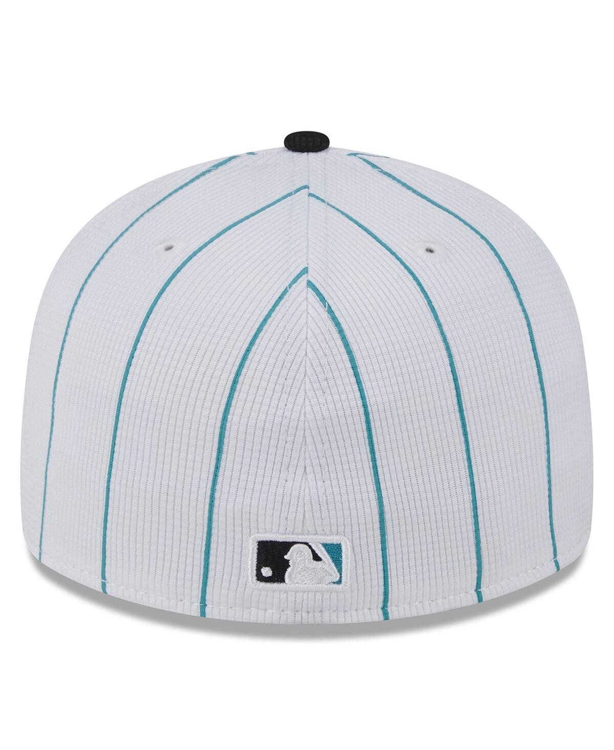 Shop New Era Men's  White Miami Marlins 2024 Batting Practice Low Profile 59fifty Fitted Hat