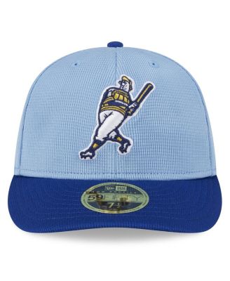 Men's Light Blue Milwaukee Brewers 2024 Batting Practice Low Profile 59FIFTY Fitted Hat