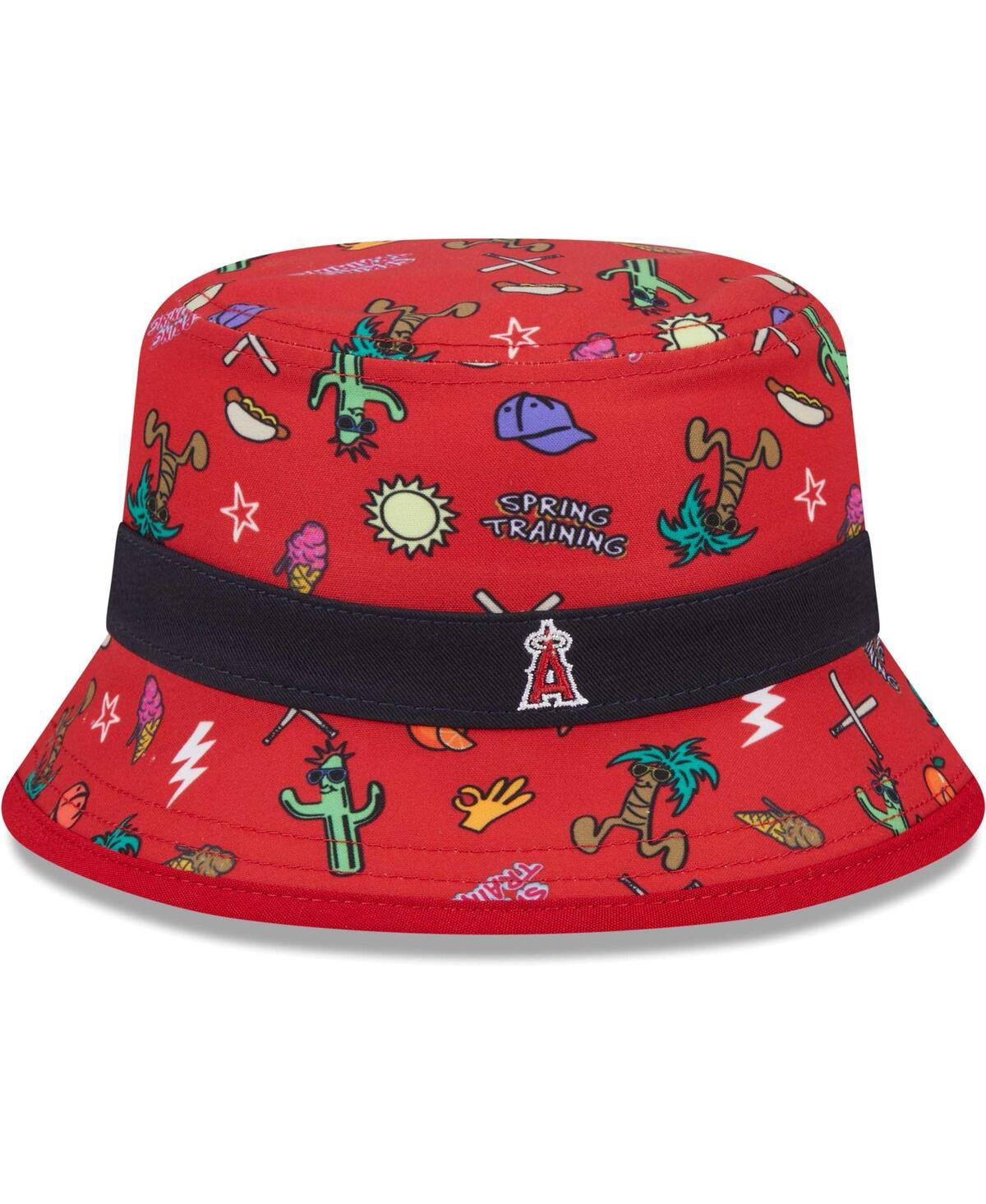 New Era Babies' Toddler Boys And Girls  Red Los Angeles Angels Spring Training Icon Bucket Hat