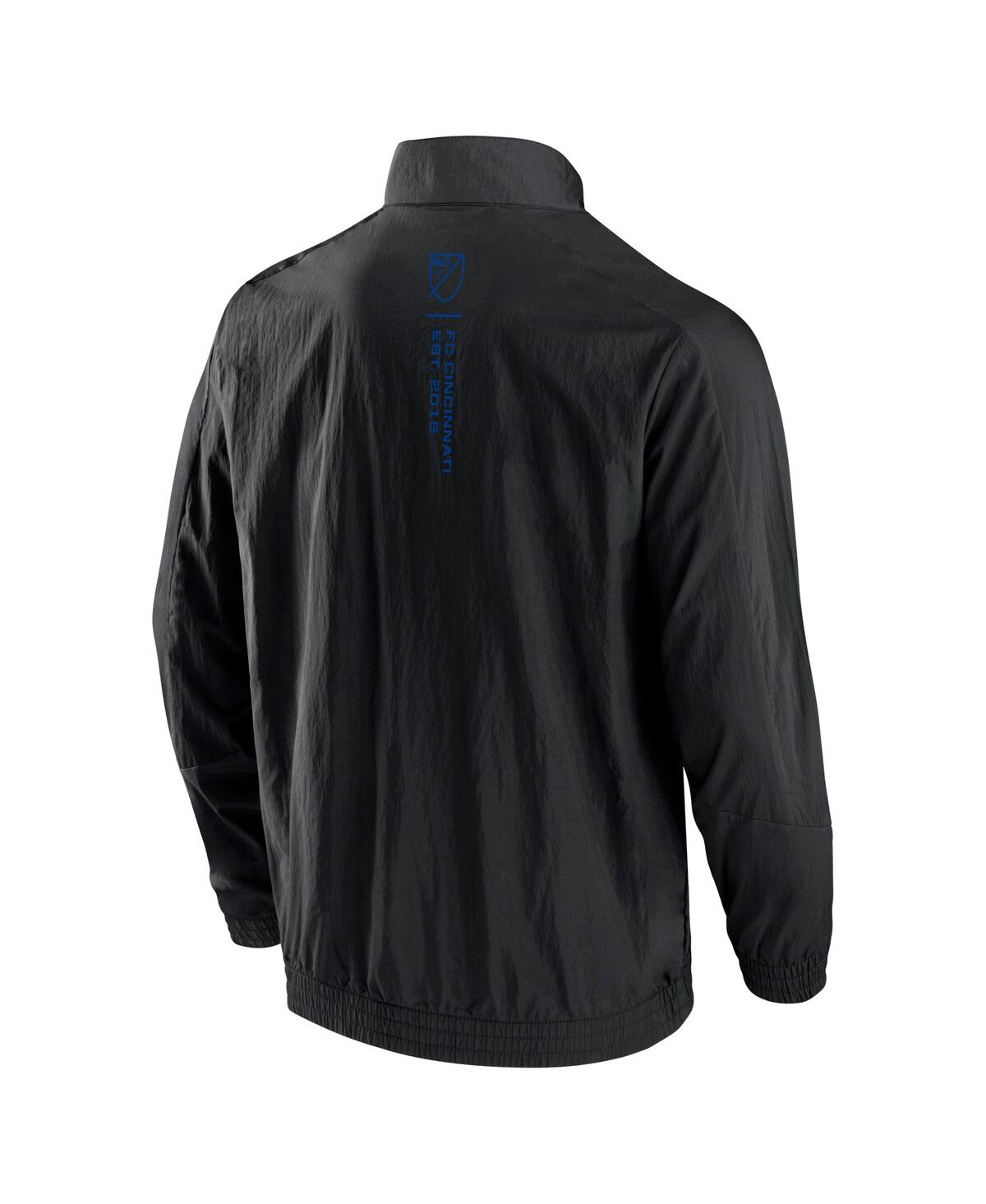 Shop Fanatics Men's  Black Fc Cincinnati Header Raglan Full-zip Jacket