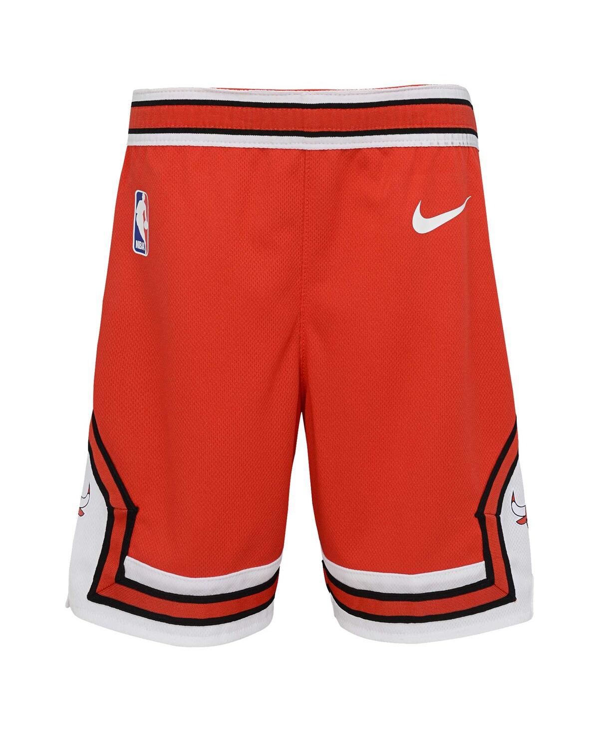 Nike Kids' Little Boys And Girls  Red Chicago Bulls Icon Replica Shorts