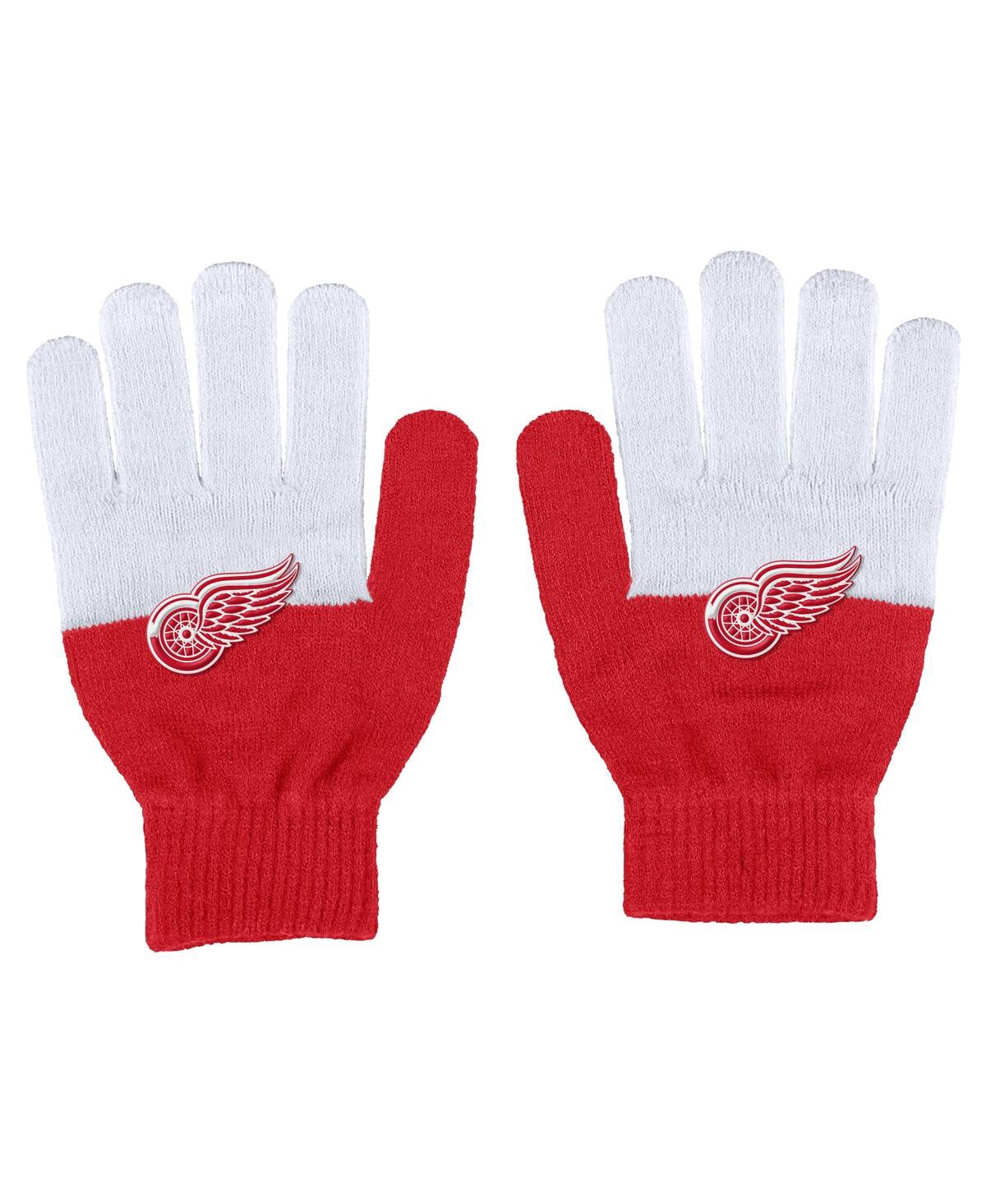 Wear By Erin Andrews Women's  Detroit Red Wings Color-block Gloves In Multi