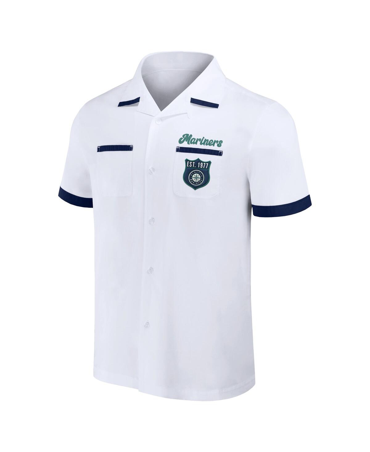 Shop Fanatics Men's Darius Rucker Collection By  White Seattle Mariners Bowling Button-up Shirt