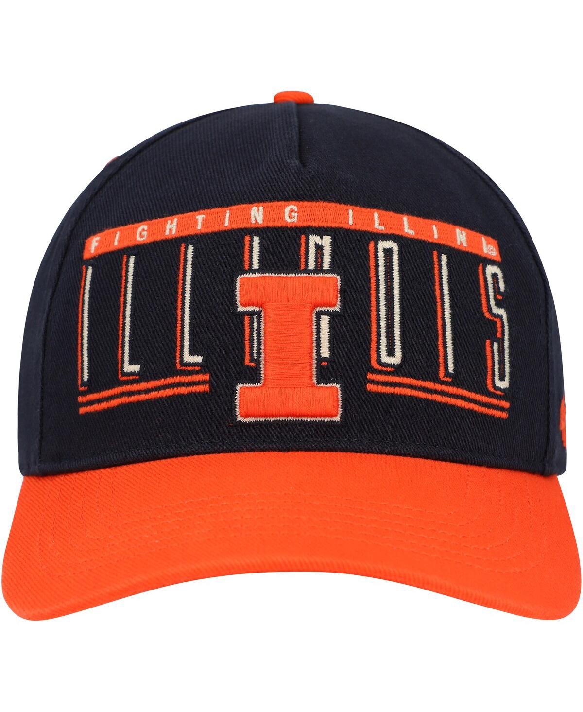 Men's '47 BrandIllinois Fighting Illini Double Header Hitch Adjustable Hat - Navy
