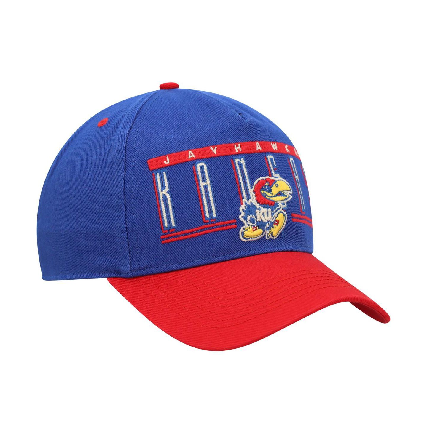 Мужская кепка '47 Brand Royal Kansas Jayhawks Double Header Hitch Adjustable Hat — фото 4