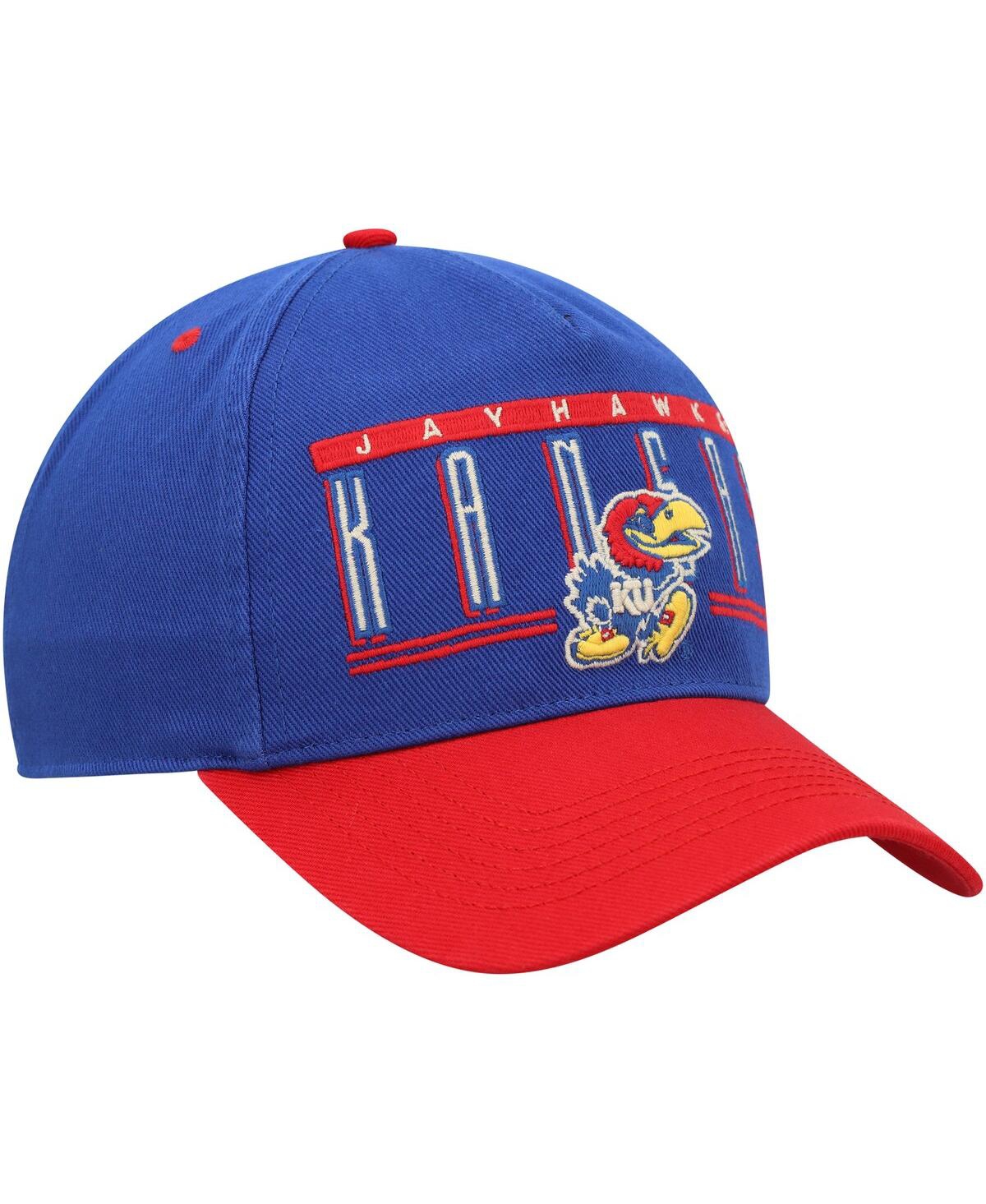 Shop 47 Brand Men's ' Royal Kansas Jayhawks Double Header Hitch Adjustable Hat