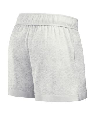 Women's Oatmeal Distressed Dallas Cowboys Vintage-Like Badge Shorts