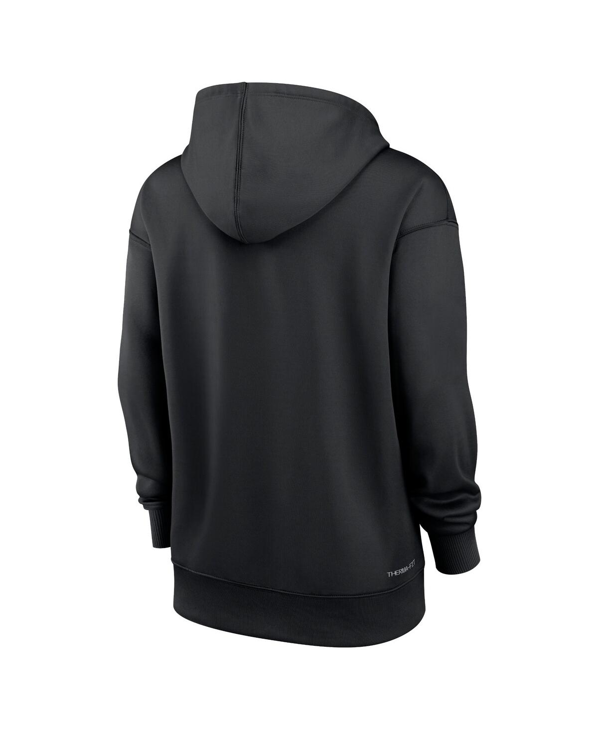 Nike Women's  Black Los Angeles Dodgers Authentic Collection Pregame Performance Pullover Hoodie In Black