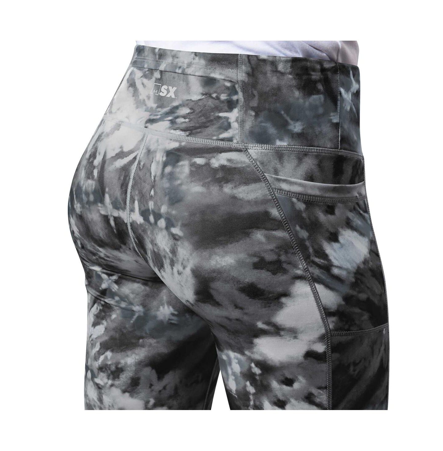 Женские леггинсы MSX by Michael Strahan Black New Orleans Saints Aubrey Tie-Dye — фото 3