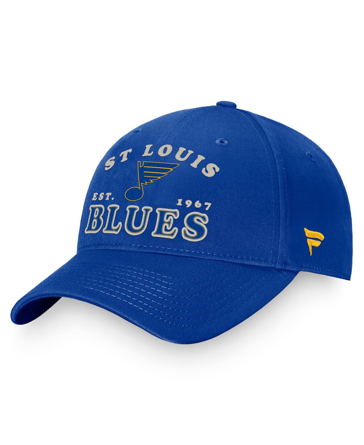 Fanatics Men's  Blue Distressed St. Louis Blue Distresseds Heritage Vintage-like Adjustable Hat