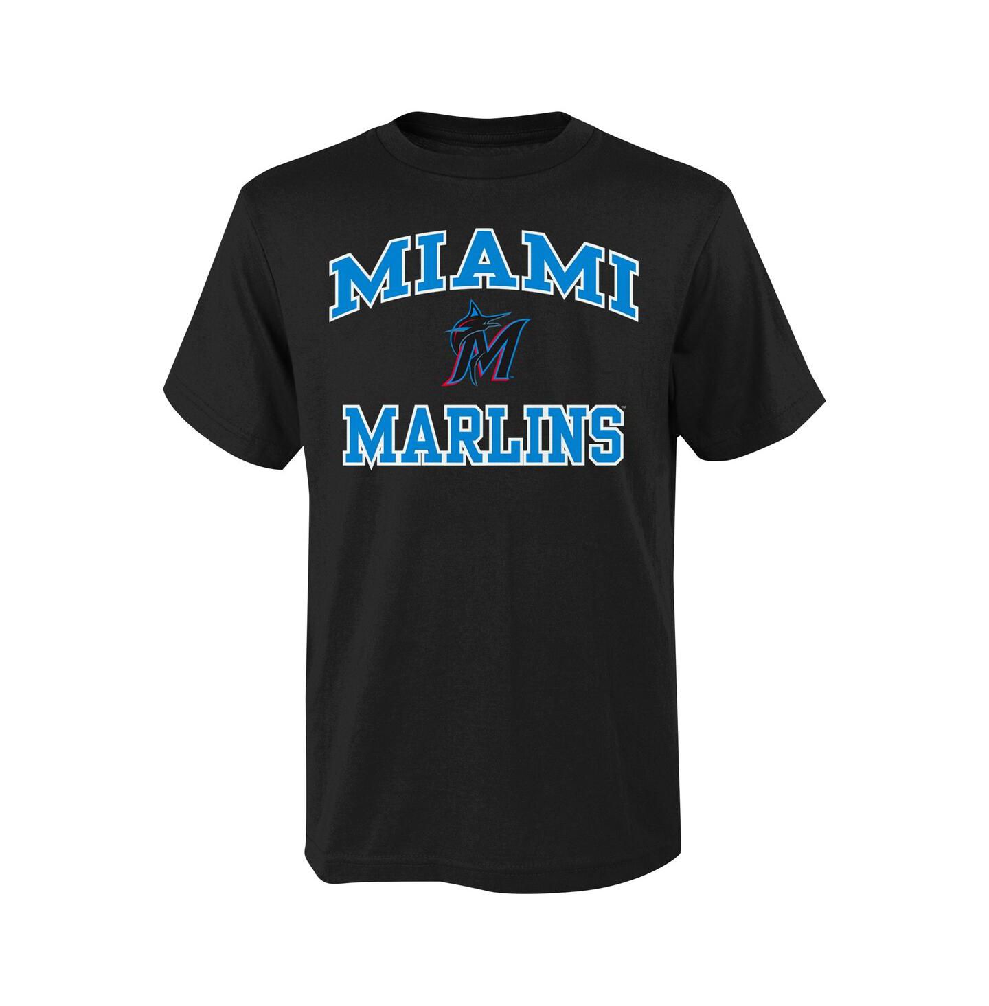 Футболка Outerstuff Black Miami Marlins Heart & Soul для мальчиков — фото 1