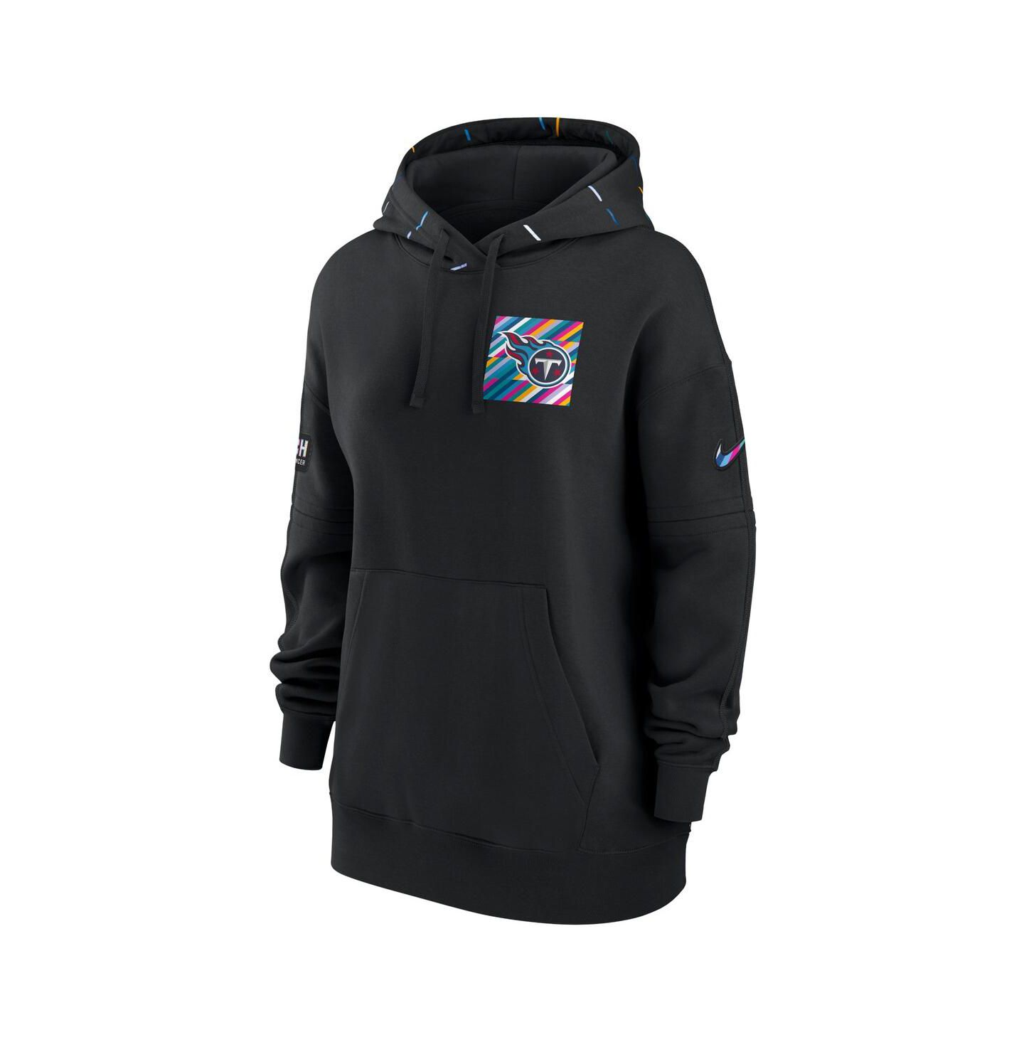 Женское худи Nike Black Tennessee Titans 2023 NFL Crucial Catch Club Pullover — фото 2