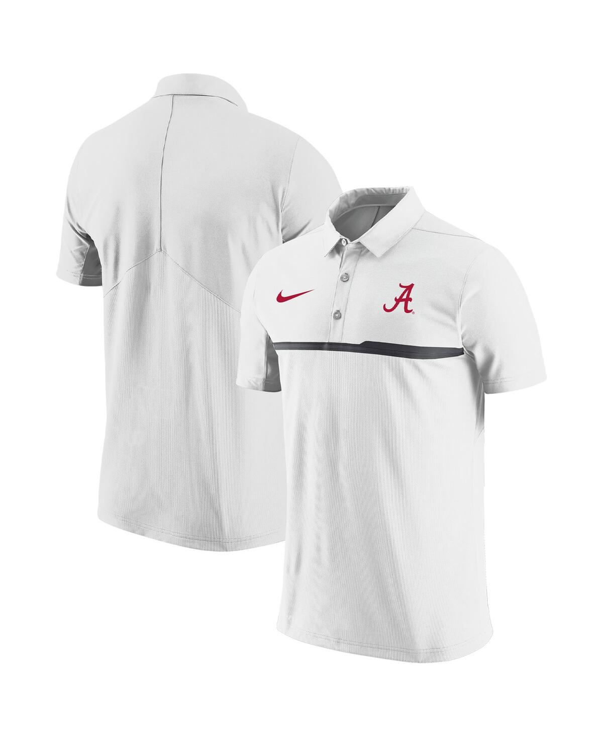 Shop Nike Men's  White Alabama Crimson Tide Coaches Performance Polo Shirt