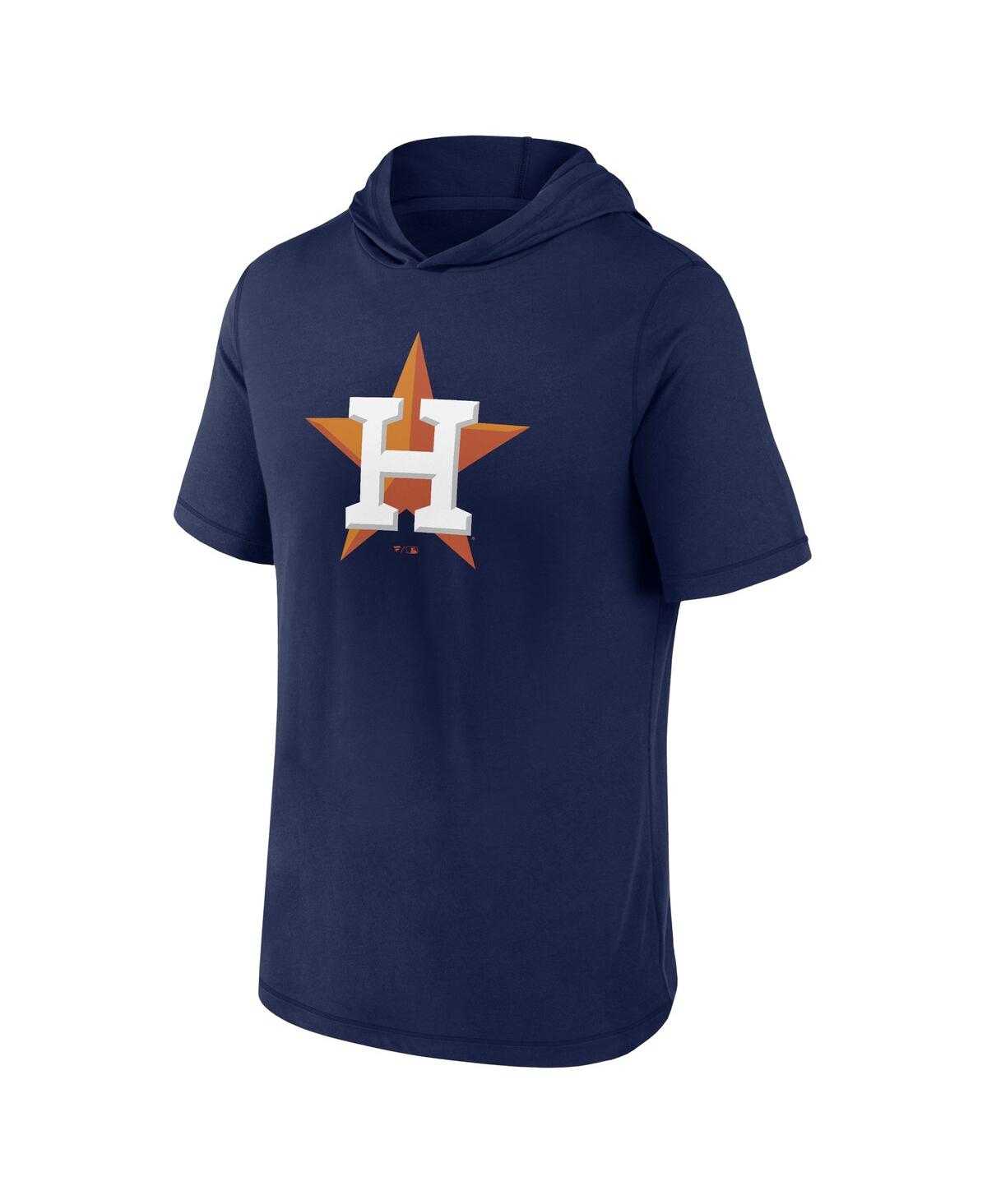 Shop Fanatics Men's  Navy Houston Astros Short Sleeve Hoodie T-shirt
