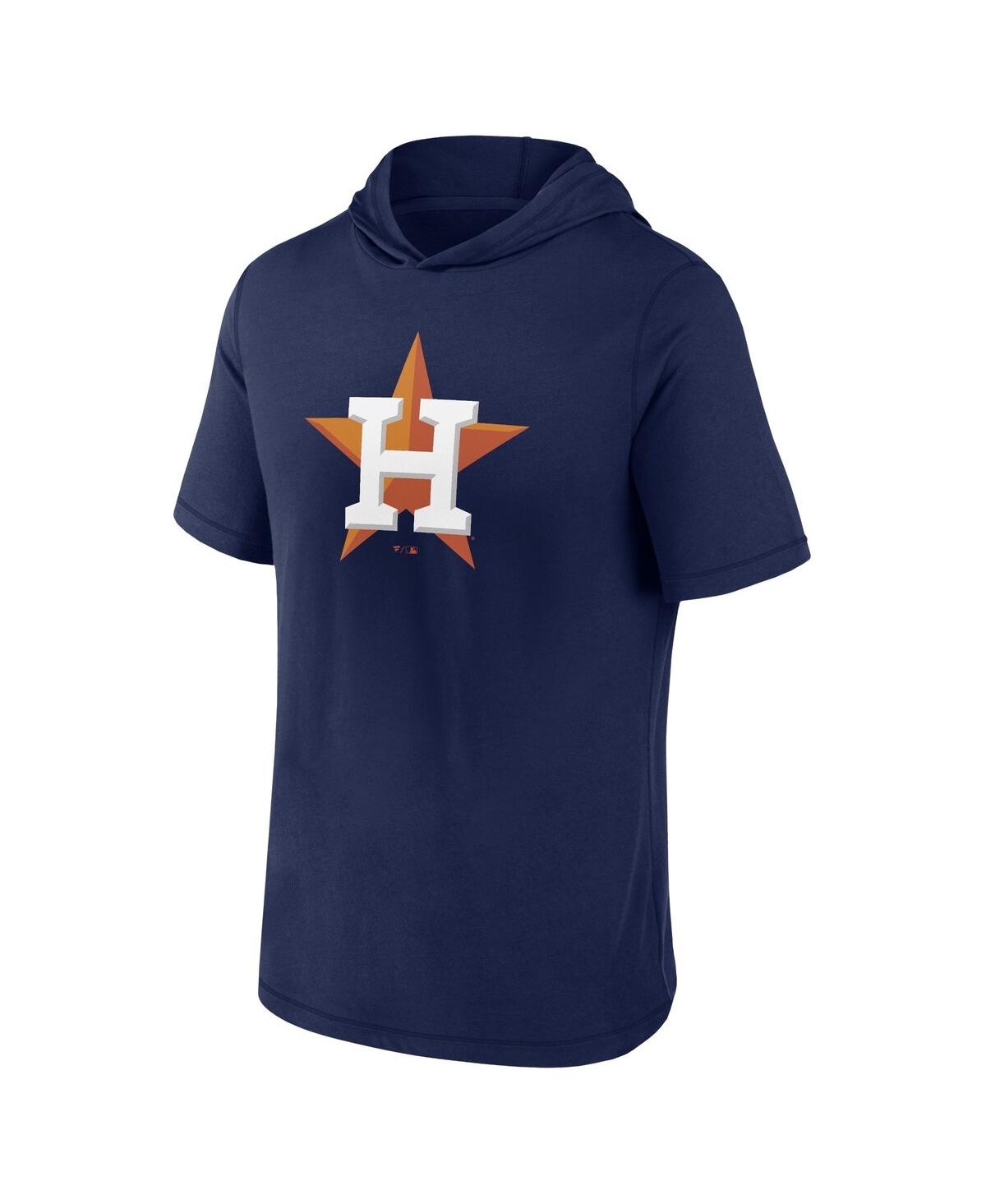 Fanatics Branded Navy Houston Astros Short Sleeve Hoodie T-shirt In Navy