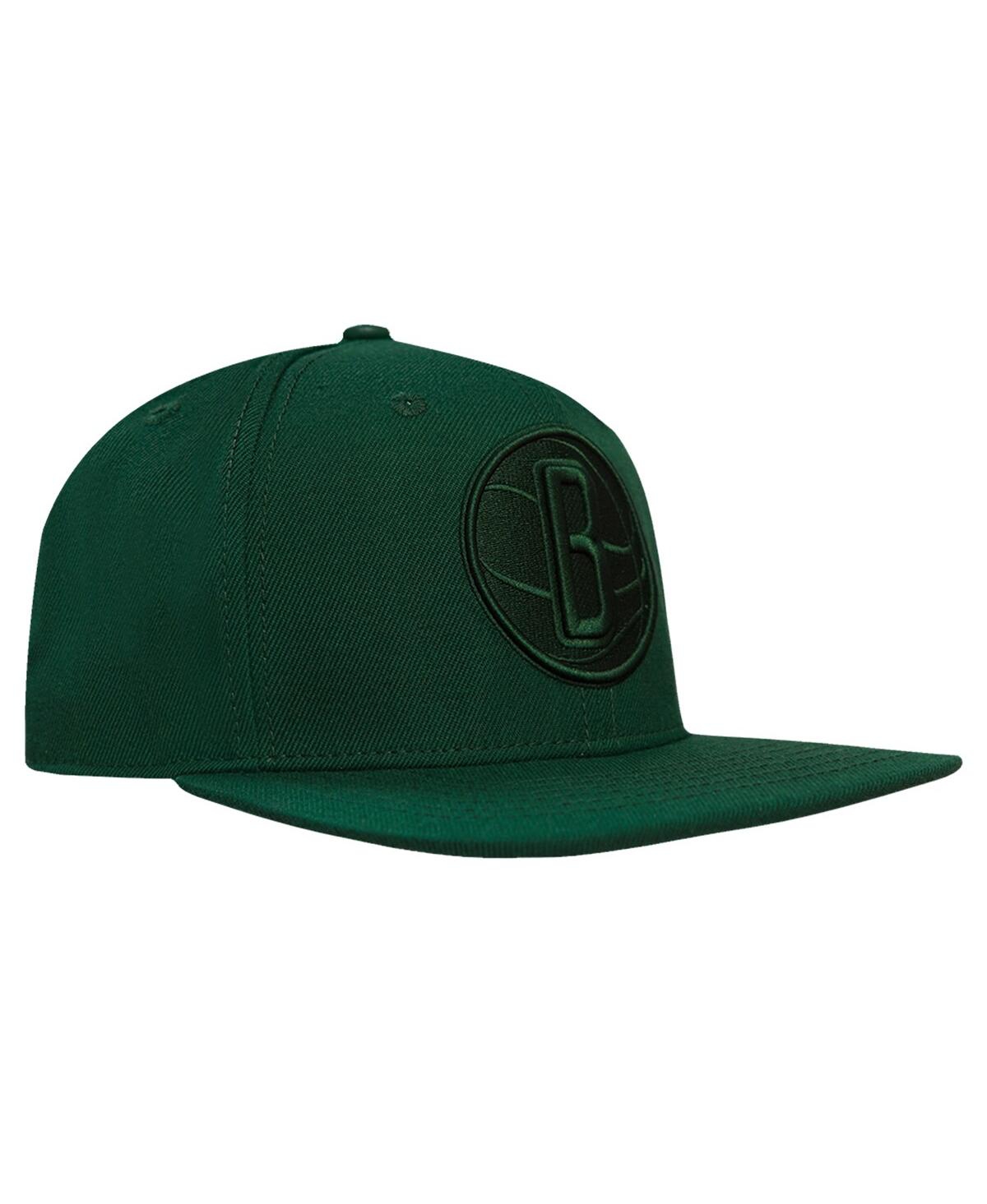 Shop Pro Standard Men's  Forest Green Brooklyn Nets Tonal Logo Snapback Hat