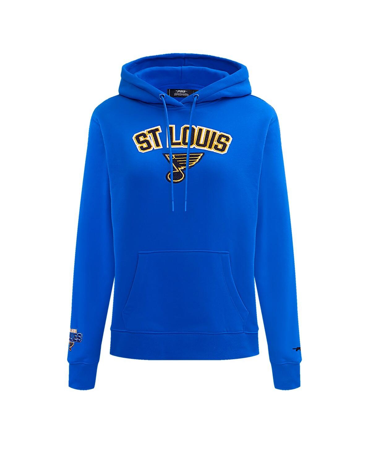 Women's Pro StandardSt. Louis Blues Classic Chenille Pullover Hoodie - Blue