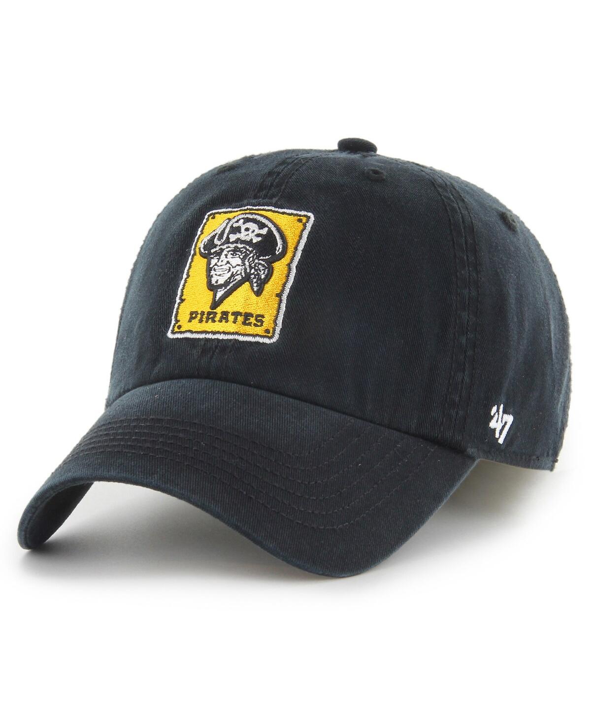 Men's '47 Brand Black Pittsburgh Pirates Cooperstown Collection Franchise Fitted Hat - Black