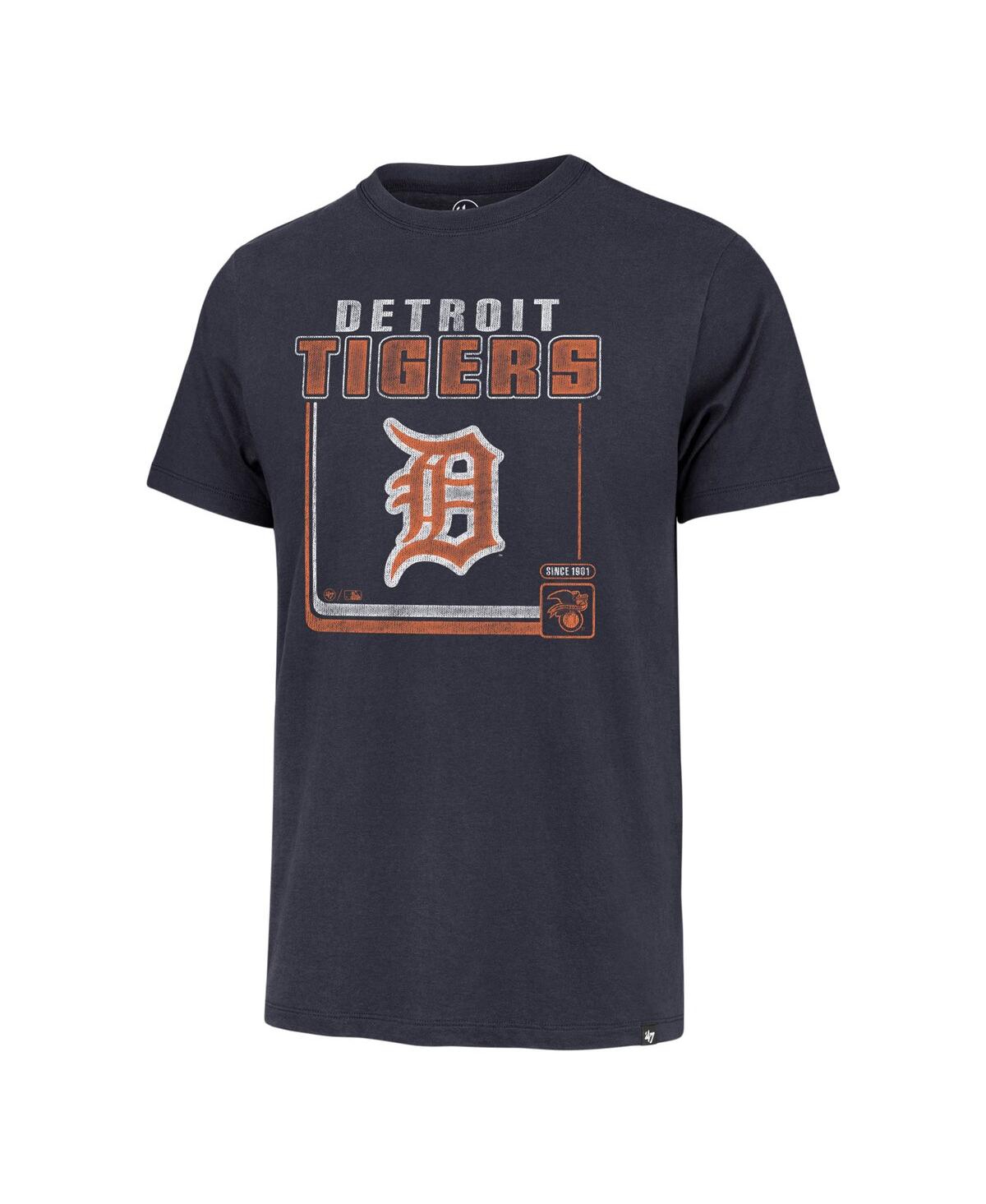 Shop 47 Brand Men's ' Navy Distressed Detroit Tigers Cooperstown Collection Borderline Franklin T-shirt