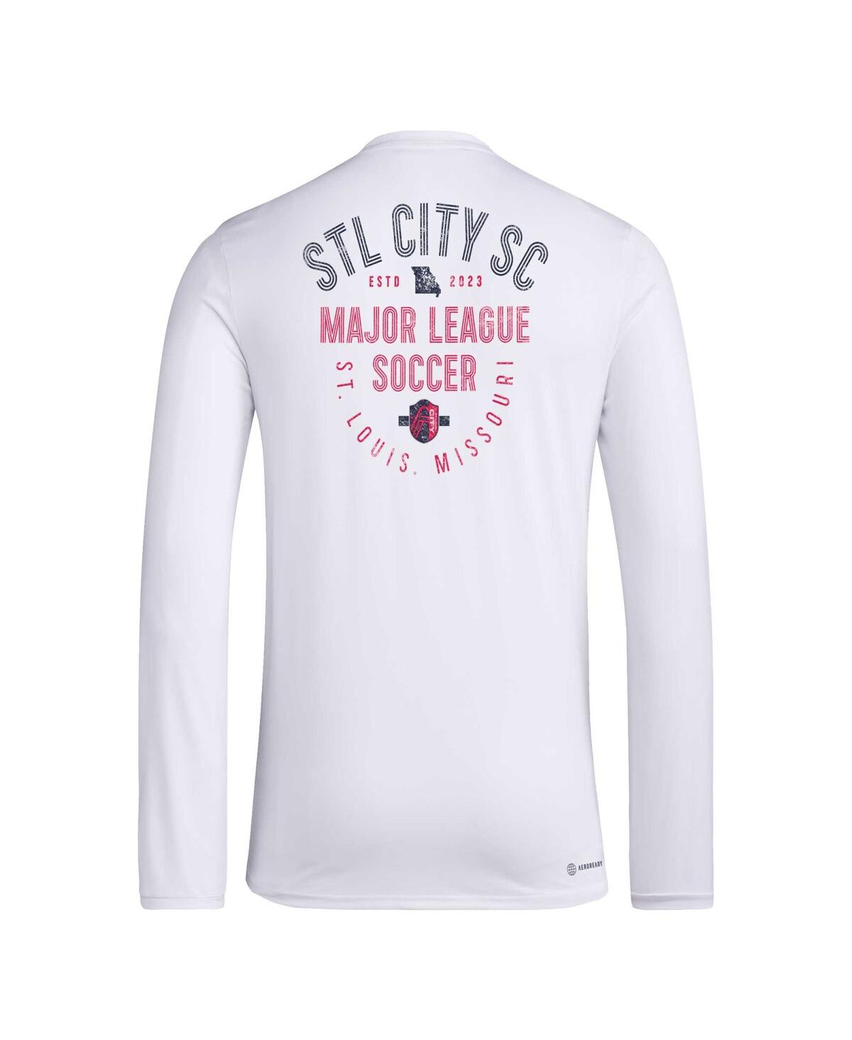 Men's adidasDistressed St. Louis City Sc Local Stoic Long Sleeve T-shirt - White