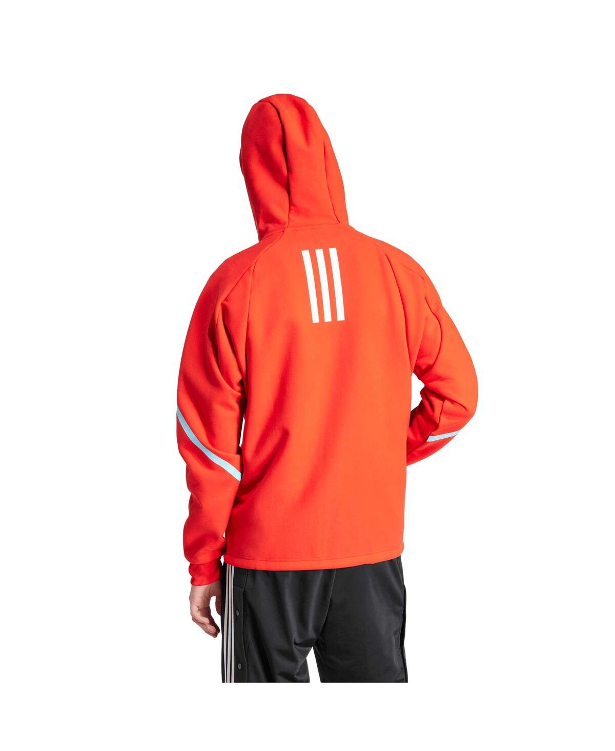 Shop Adidas Originals Men's Adidas Red Chicago Fire 2024 Anthem Travel Full-zip Jacket
