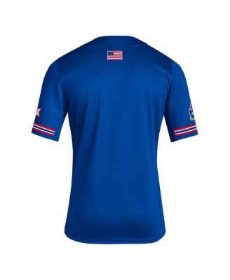 Men's Royal Kansas Jayhawks Reverse Retro Replica Baseball Jersey