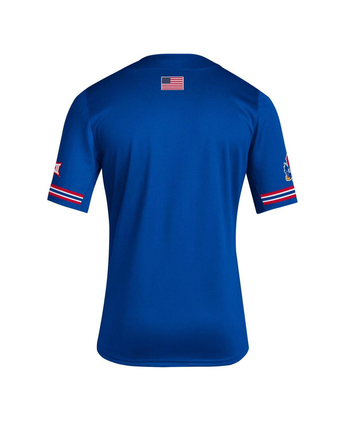 Men's adidasKansas Jayhawks Reverse Retro Replica Baseball Jersey - Royal