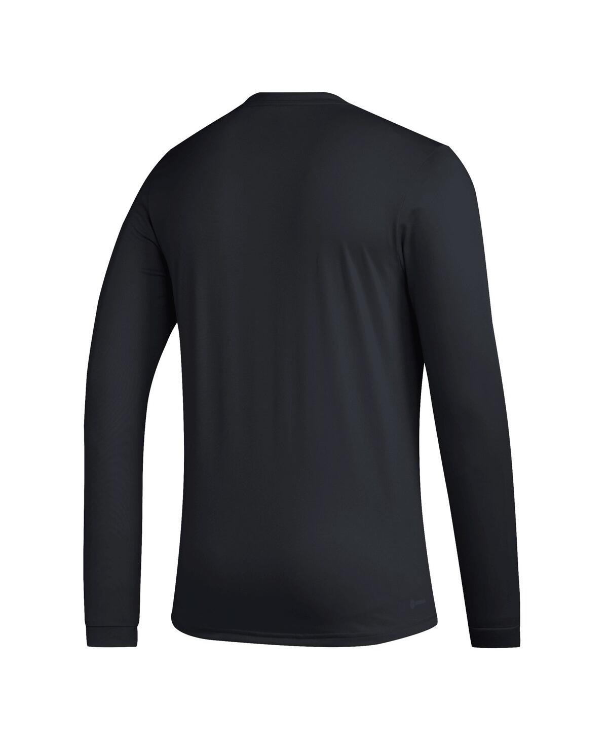 Shop Adidas Originals Men's Adidas Black Lafc Club Dna Long Sleeve Aeroready T-shirt
