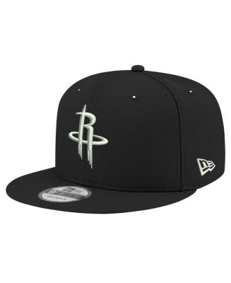Men's New Era Houston Rockets Black and White 9FIFTY Snapback Hat - Macy's