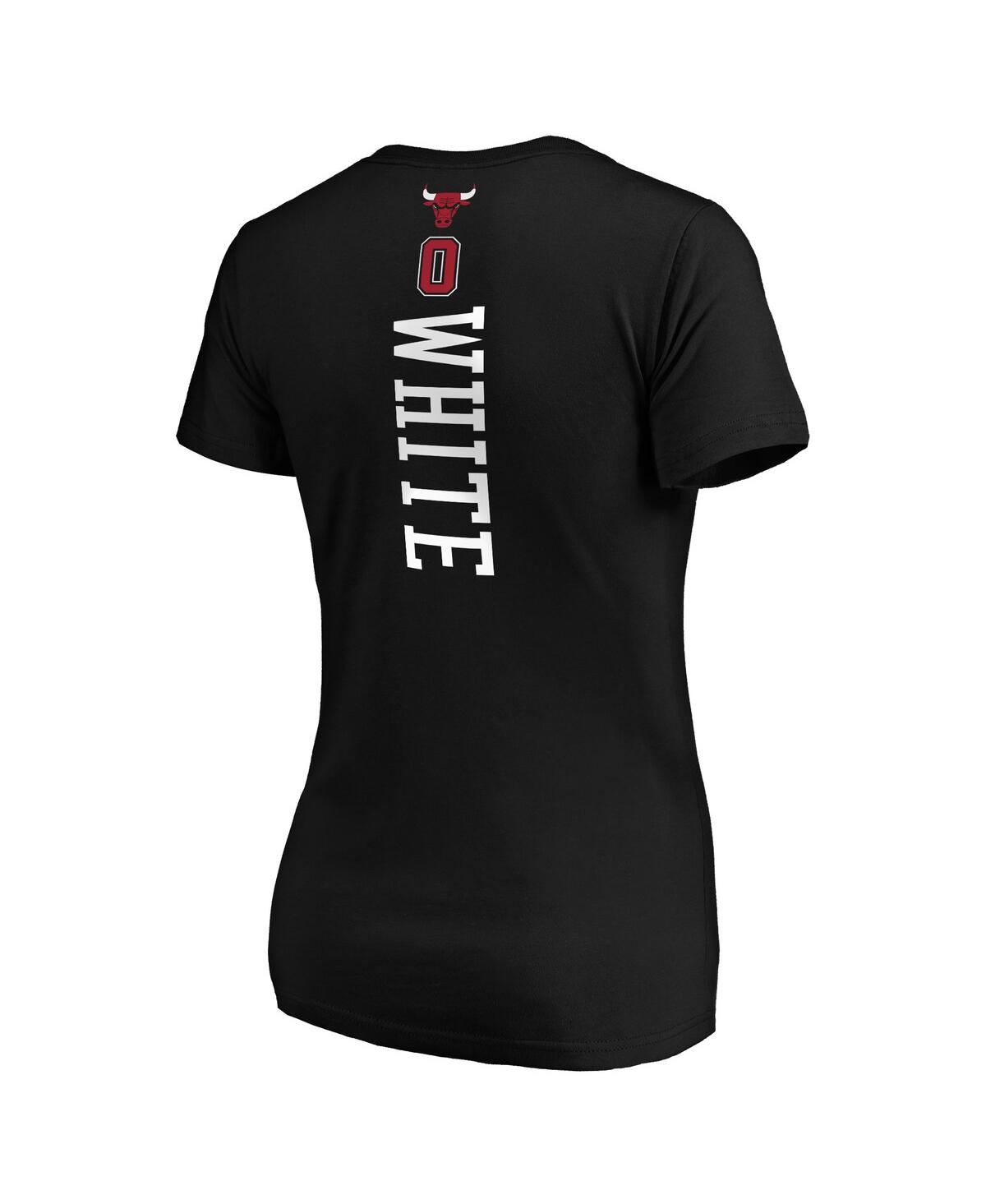 Fanatics Women's  Coby White Black Chicago Bulls Playmaker Name And Number V-neck T-shirt In Black