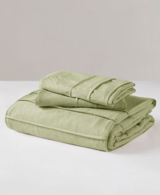 Porter Washed Pleated 3-Pc. Duvet Cover Set, Queen