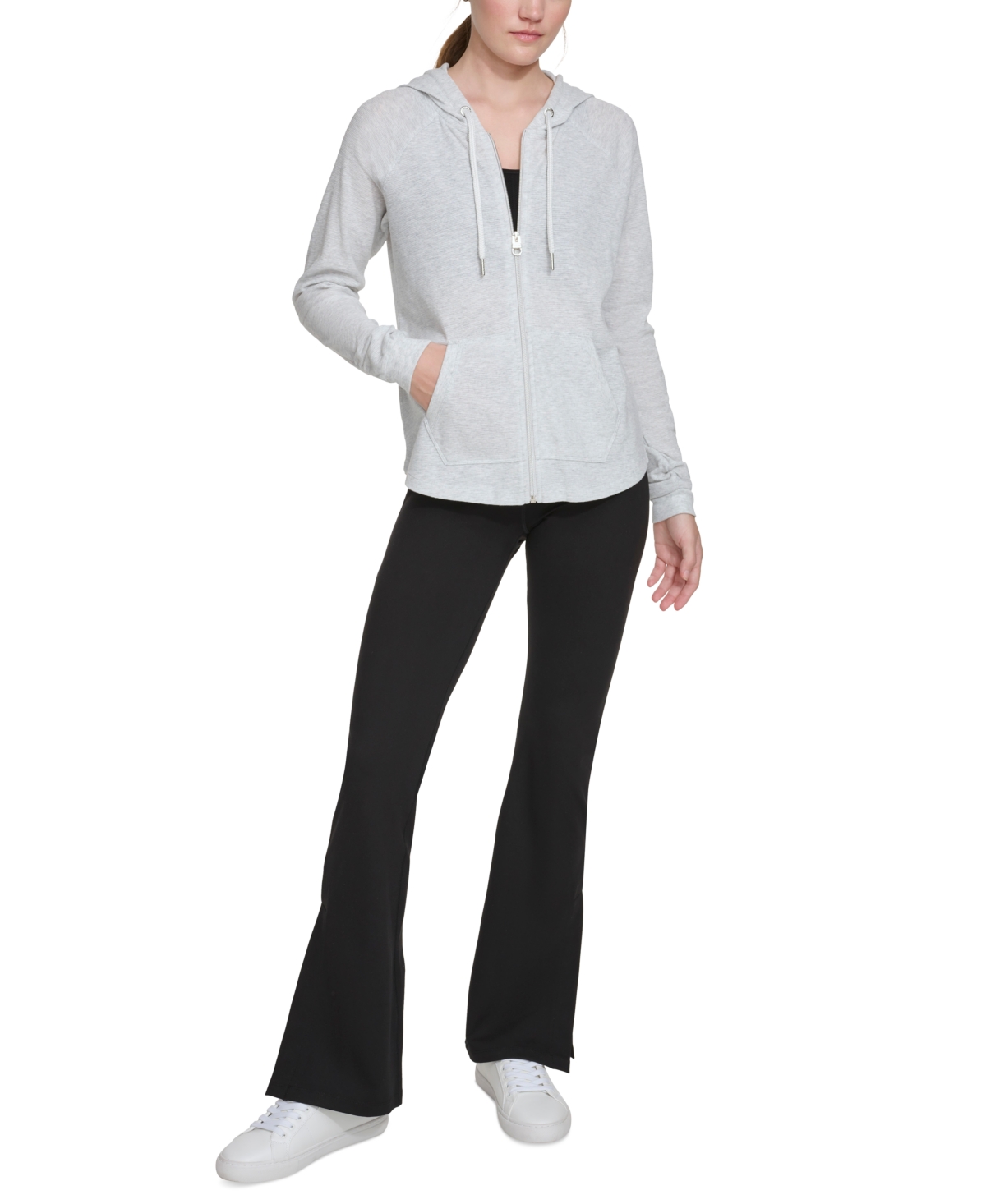 Calvin Klein Performance Ruched-Sleeve Zip Hoodie, Xs-3X