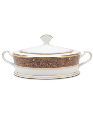 Noritake - "Xavier Gold" Covered Vegetable Bowl, 2 qt