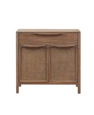 Palisades 36"W Coastal 1 Drawer and 2 Door Storage Accent Chest with Cane Webbing Detailing