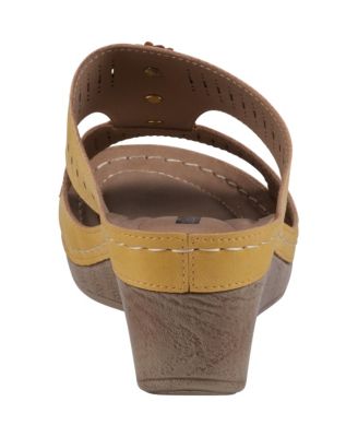 Women's Lisette Flower Perforated Wedge Sandals