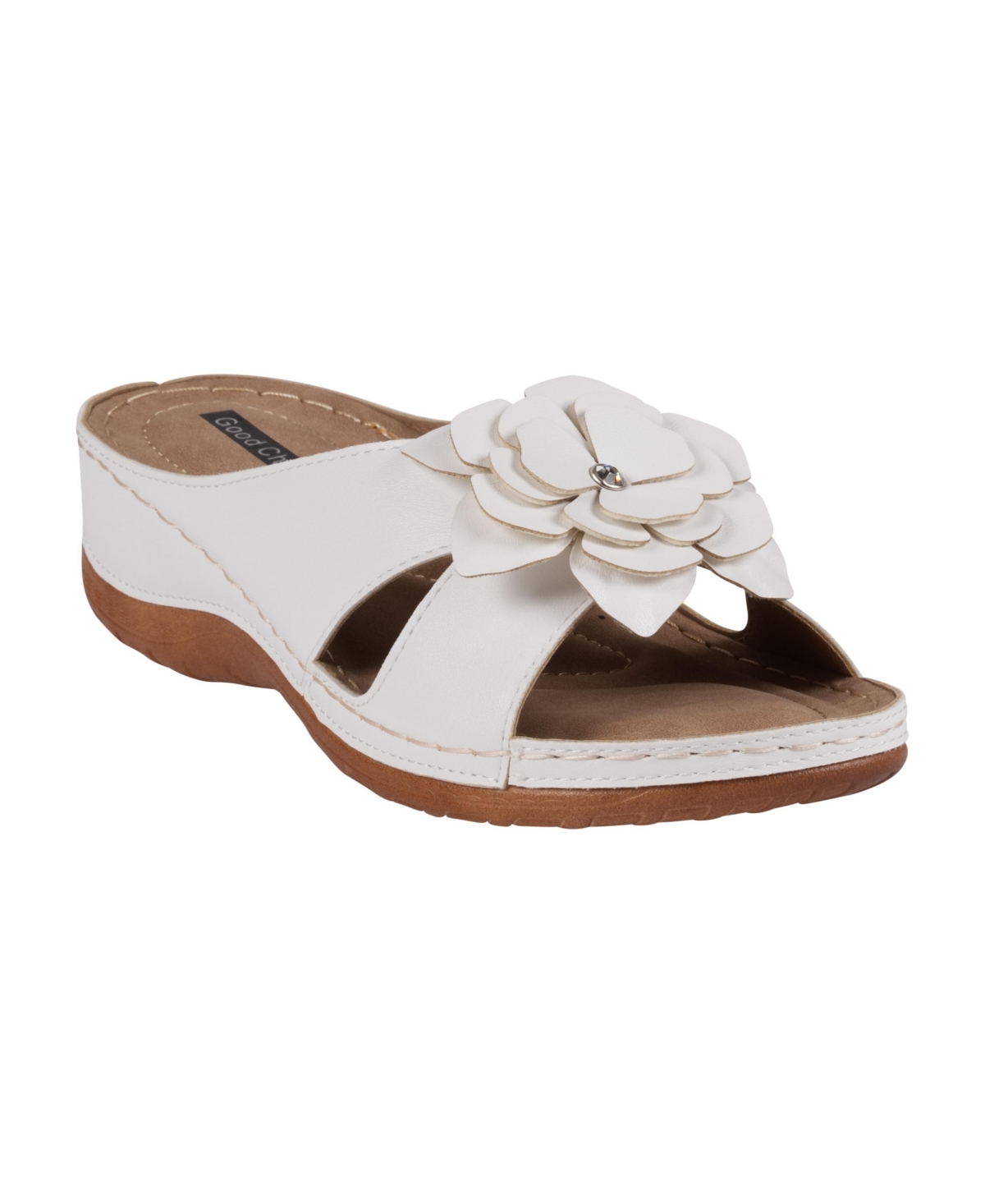 Women's Joy Flower Rosette Comfort Sandals - Coral