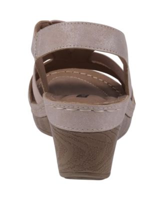 Women's Banks Cut Out Slingback Wedge Sandals