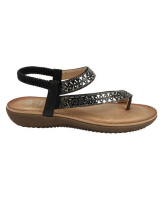 Women's Reille Jeweled Asymmetrical Flat Sandals