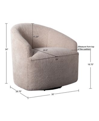 Bonn 30"W Upholstered 360 Degree Swivel Chair