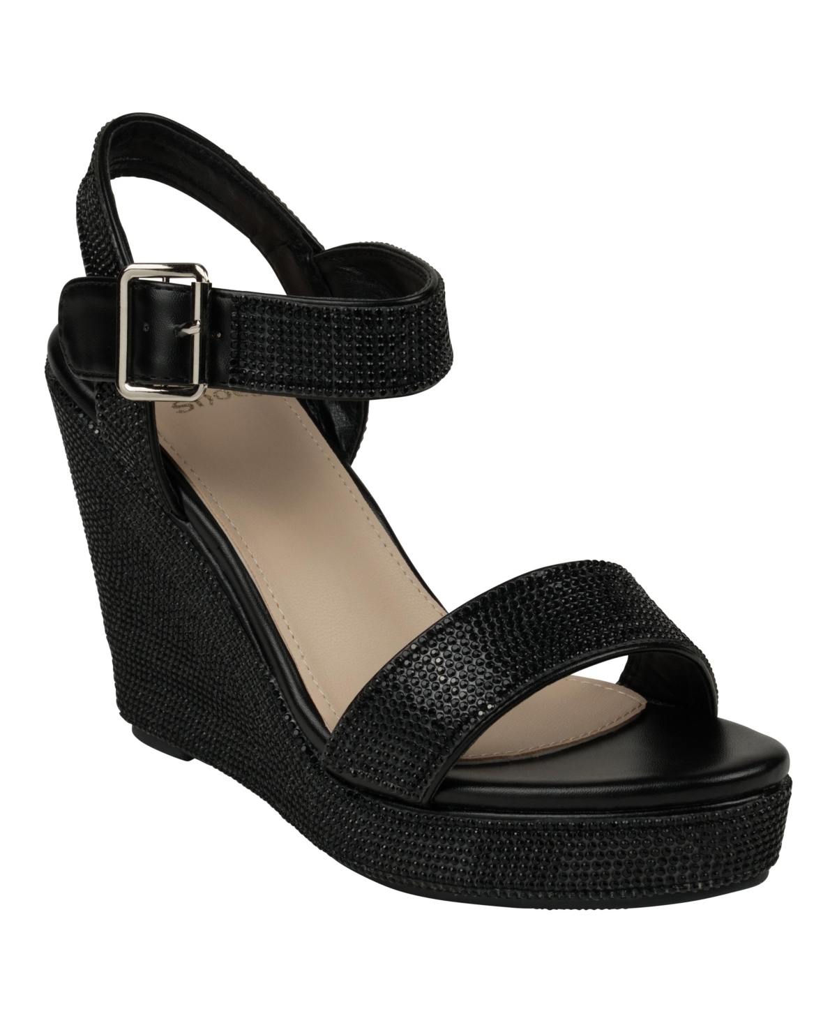 Gc Shoes Women's Betty Embellished Wedge Slingback Wedge Sandals