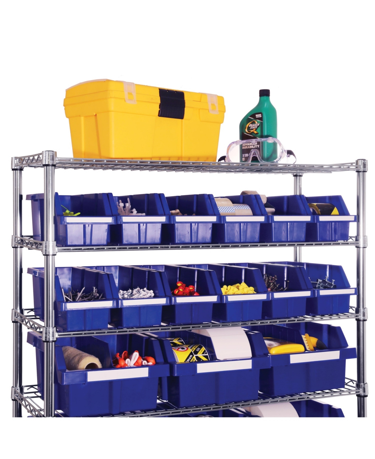 Shop Seville Classics 8-tier 24 Bin Rack System, Nsf Certified In Blue