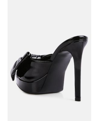 My time bow embellished stiletto sandal