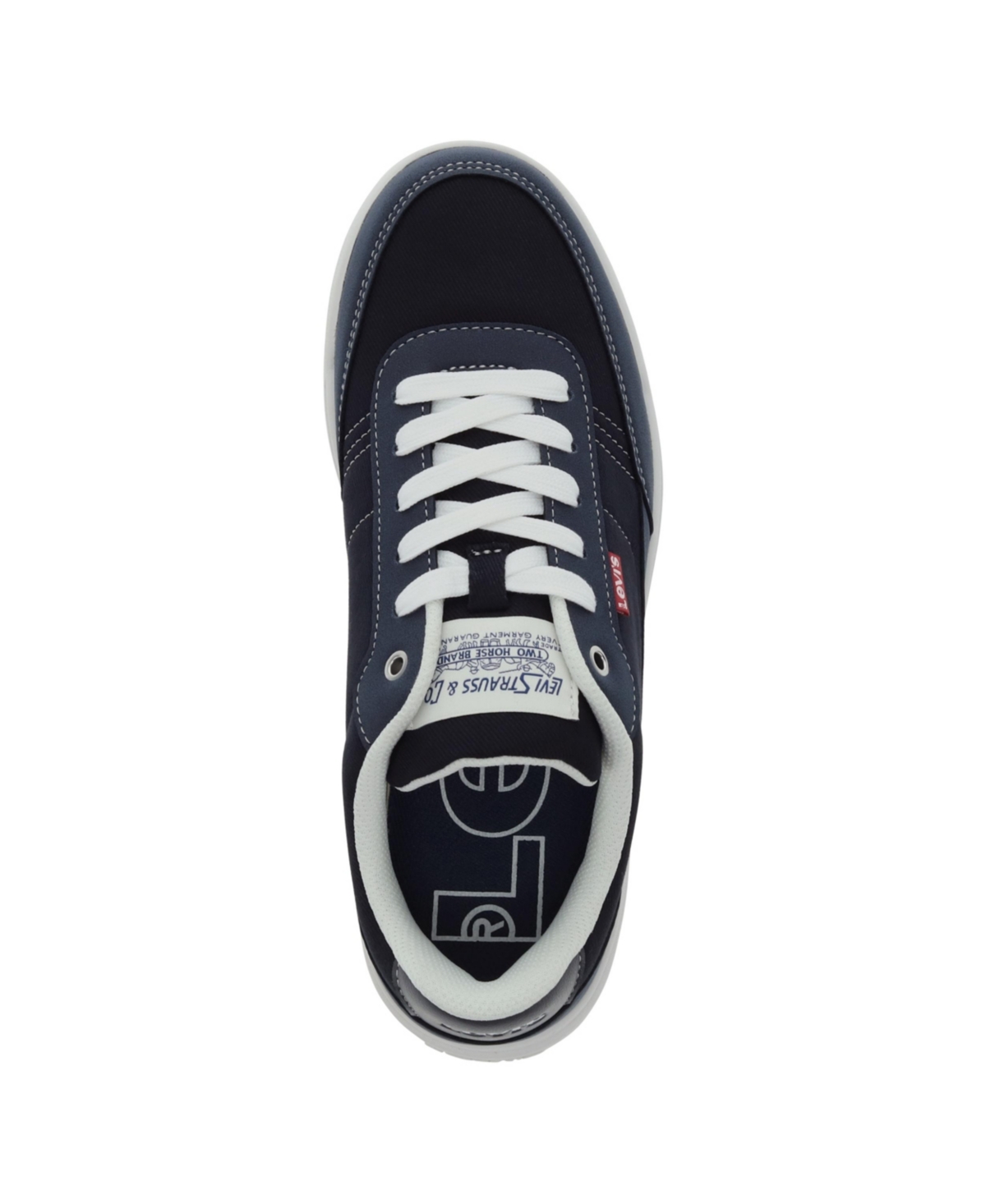 Shop Levi's Men's Aden Fashion Athletic Lace Up Sneakers In Navy,gray