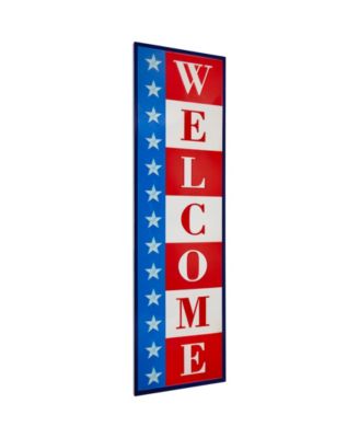 Americana Welcome Metal Wall Sign, 40"