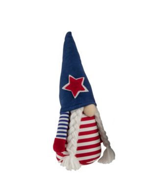 10.5" Striped Americana Gnome Girl Patriotic Figure