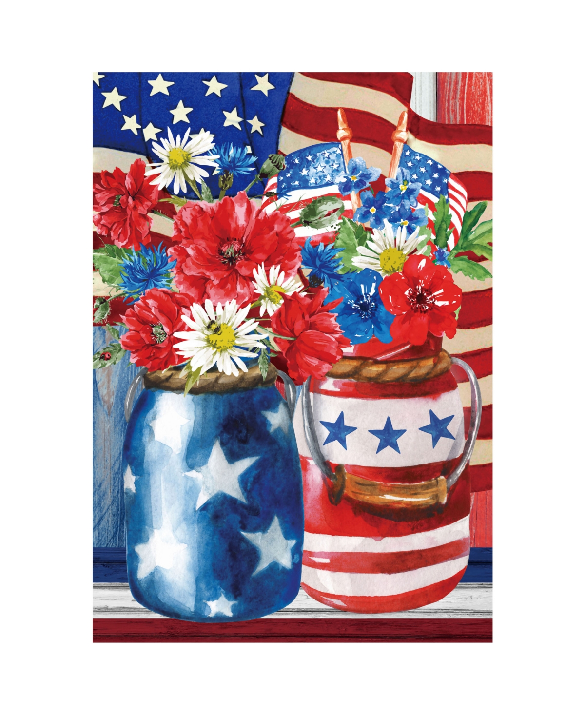 Northlight Floral Bouquet Outdoor Americana Garden Flag, 18" x 12.5"