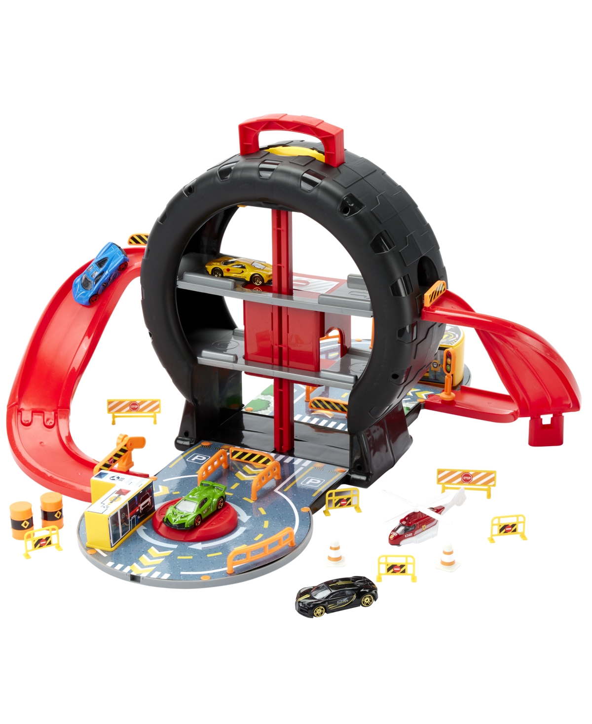 Macy's Kids' Fast Lane On The Go Pit Stop Playset In Multi